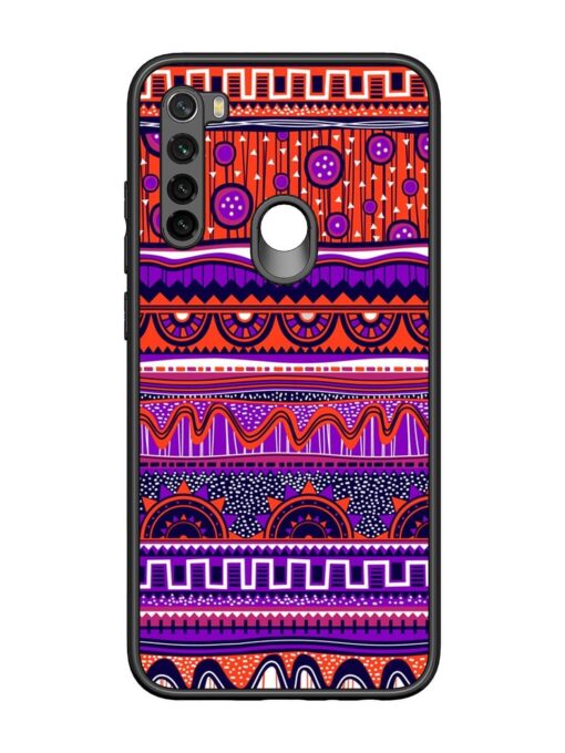 Ethnic Seamless Pattern Glossy Metal TPU Phone Cover for Xiaomi Redmi Note 8 Zapvi