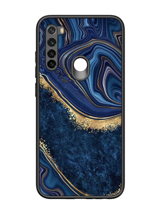 Abstract Background Blue Glossy Metal TPU Phone Cover for Xiaomi Redmi Note 8 Zapvi