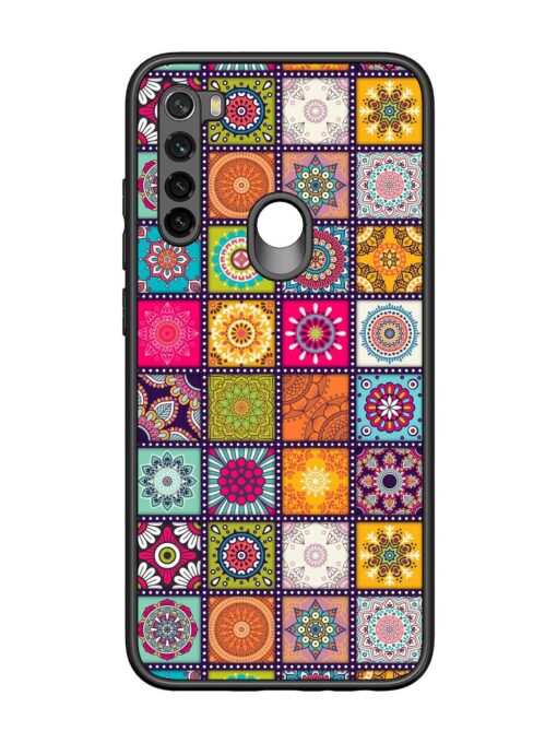 Seamless Pattern Vintage Glossy Metal Phone Cover for Xiaomi Redmi Note 8 Zapvi