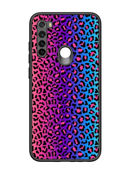 Colorful Leopard Seamless Glossy Metal Phone Cover for Xiaomi Redmi Note 8 Zapvi