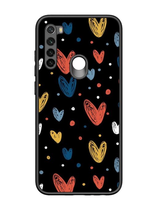 Happy Valentines Day Glossy Metal TPU Phone Cover for Xiaomi Redmi Note 8 Zapvi