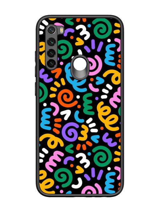 Colorful Seamless Vector Glossy Metal Phone Cover for Xiaomi Redmi Note 8 Zapvi