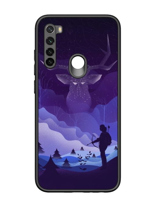 Deer Forest River Glossy Metal Phone Cover for Xiaomi Redmi Note 8