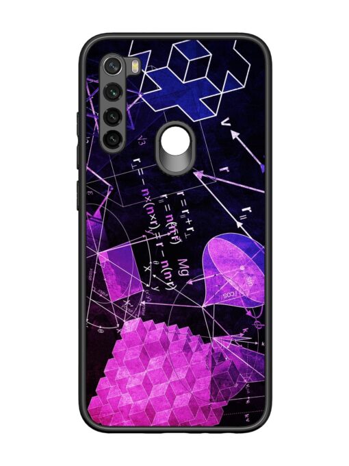 Math Physics Formula Art Glossy Metal Phone Cover for Xiaomi Redmi Note 8