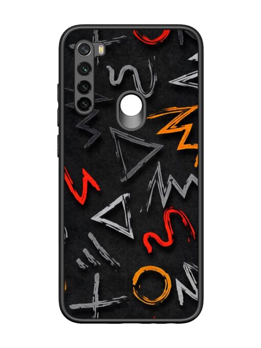 Grungy Graffiti Glossy Metal Phone Cover for Xiaomi Redmi Note 8 Zapvi