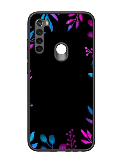 Flower Pattern Watercolor Glossy Metal Phone Cover for Xiaomi Redmi Note 8 Zapvi