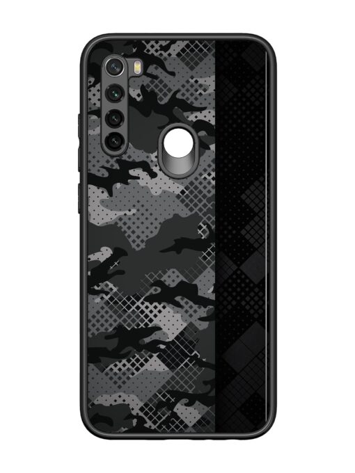 Dark Camouflage Glossy Metal Phone Cover for Xiaomi Redmi Note 8 Zapvi