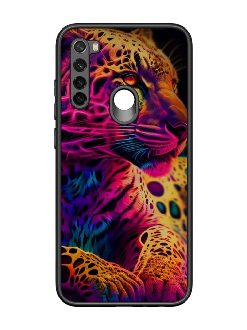 Leopard Art Glossy Metal Phone Cover for Xiaomi Redmi Note 8