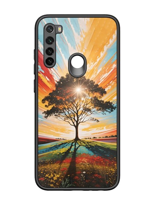 Abstract Tree Colorful Art Glossy Metal Phone Cover for Xiaomi Redmi Note 8 Zapvi