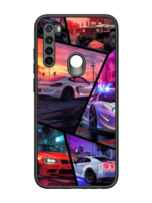 Ride In Pixels Glossy Metal Phone Cover for Xiaomi Redmi Note 8 Zapvi