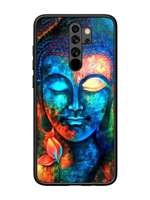 Buddha Painting Glossy Metal Phone Cover for Xiaomi Redmi Note 8 Pro Zapvi