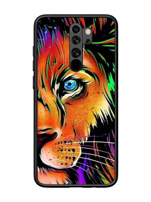 Colorful Lion Design Glossy Metal TPU Phone Cover for Xiaomi Redmi Note 8 Pro Zapvi