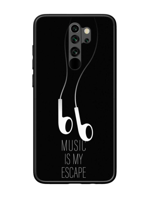 Music Is My Escape Glossy Metal Phone Cover for Xiaomi Redmi Note 8 Pro Zapvi