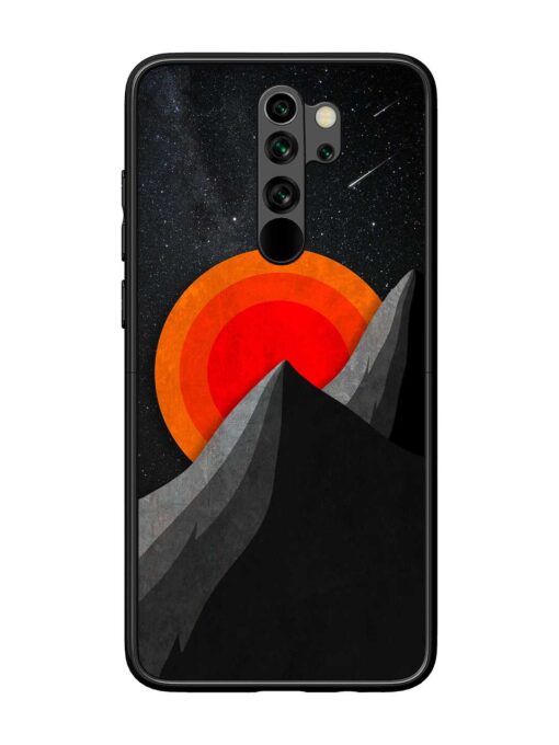 Black Mountain Glossy Metal Phone Cover for Xiaomi Redmi Note 8 Pro Zapvi