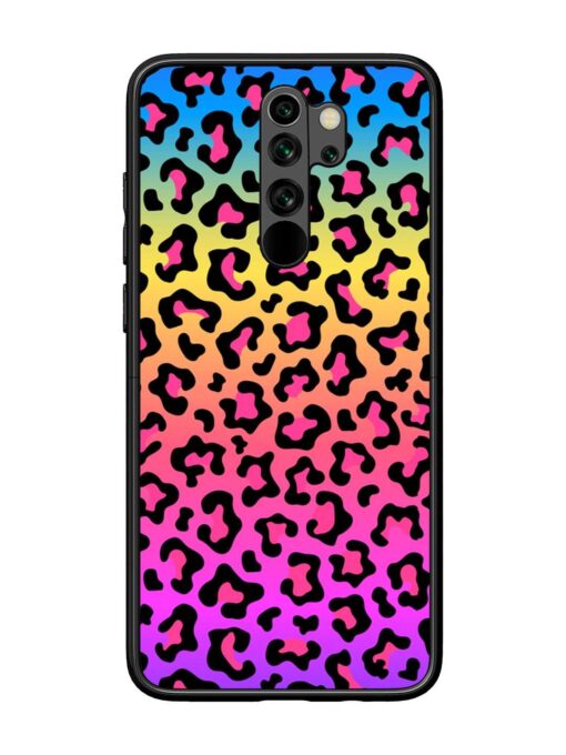 Neon Rainbow Colored Glossy Metal Phone Cover for Xiaomi Redmi Note 8 Pro Zapvi