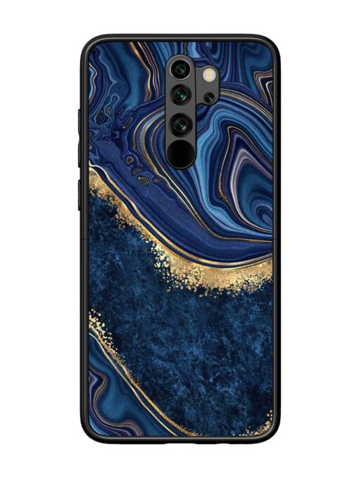 Abstract Background Blue Glossy Metal TPU Phone Cover for Xiaomi Redmi Note 8 Pro Zapvi