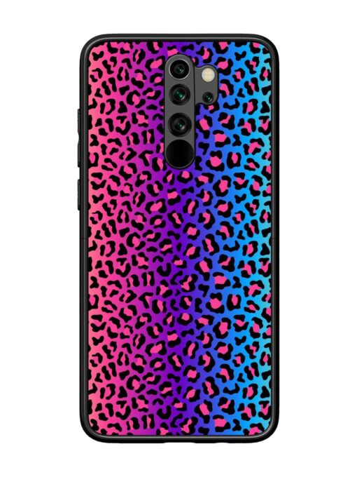 Colorful Leopard Seamless Glossy Metal Phone Cover for Xiaomi Redmi Note 8 Pro Zapvi