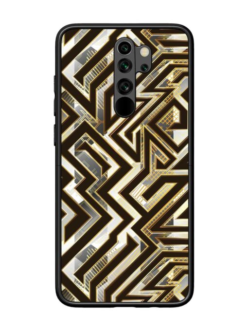 Technology Geometric Seamless Glossy Metal Phone Cover for Xiaomi Redmi Note 8 Pro Zapvi