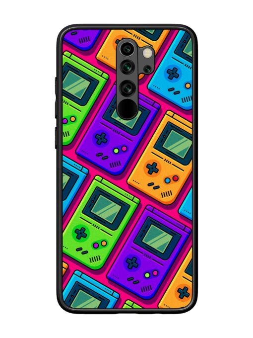 Game Seamless Pattern Glossy Metal Phone Cover for Xiaomi Redmi Note 8 Pro Zapvi