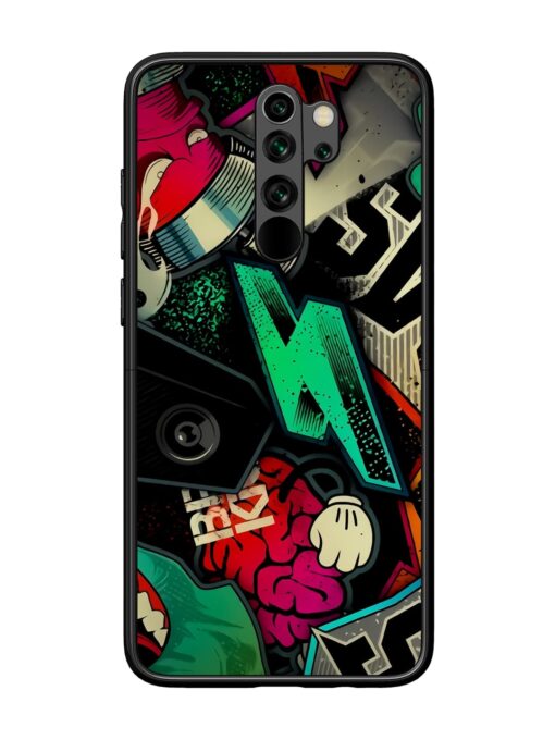 Graffiti Art Glossy Metal Phone Cover for Xiaomi Redmi Note 8 Pro Zapvi