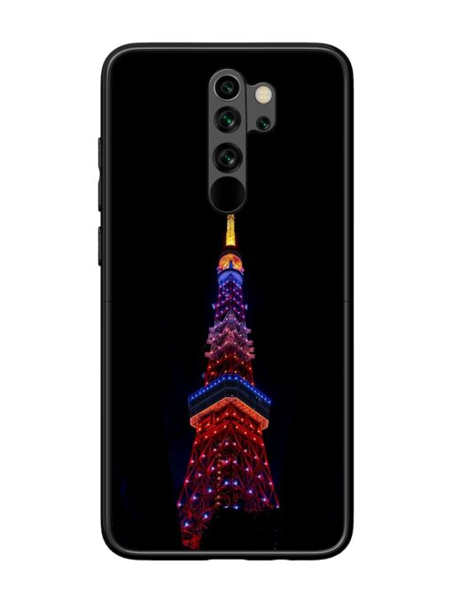 Eiffel Tower Night View Glossy Metal Phone Cover for Xiaomi Redmi Note 8 Pro