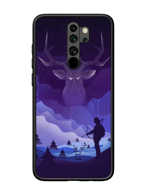 Deer Forest River Glossy Metal Phone Cover for Xiaomi Redmi Note 8 Pro