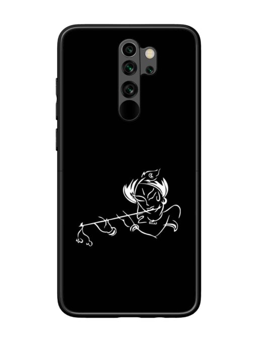 Krishna Flute Glossy Metal Phone Cover for Xiaomi Redmi Note 8 Pro Zapvi