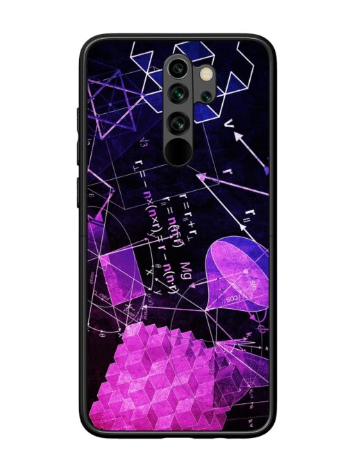 Math Physics Formula Art Glossy Metal Phone Cover for Xiaomi Redmi Note 8 Pro