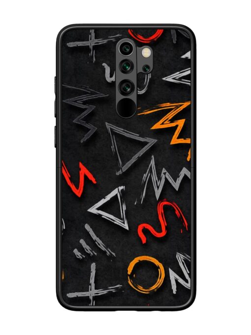 Grungy Graffiti Glossy Metal Phone Cover for Xiaomi Redmi Note 8 Pro