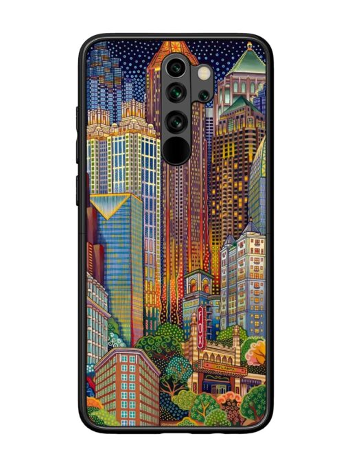 Cityscapes Art Glossy Metal Phone Cover for Xiaomi Redmi Note 8 Pro Zapvi