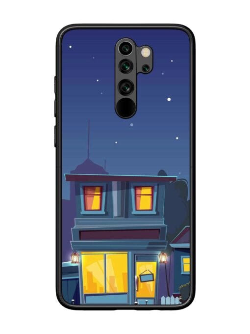 Vector Night House Glossy Metal Phone Cover for Xiaomi Redmi Note 8 Pro