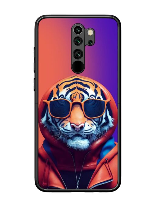 Tiger Animation Glossy Metal Phone Cover for Xiaomi Redmi Note 8 Pro