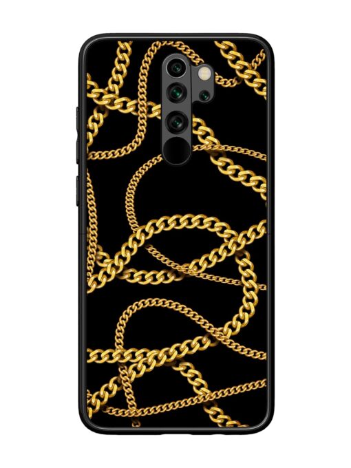 Decorative Golde Chain Glossy Metal Phone Cover for Xiaomi Redmi Note 8 Pro