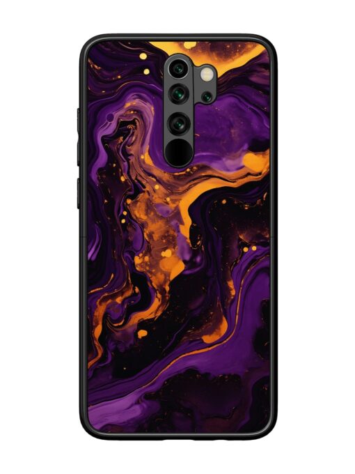 Painting Of A Purple Glossy Metal Phone Cover for Xiaomi Redmi Note 8 Pro Zapvi