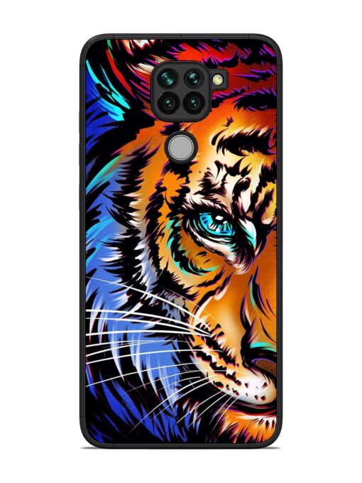 Colorful Lion Art Glossy Metal Phone Cover for Xiaomi Redmi Note 9 Zapvi