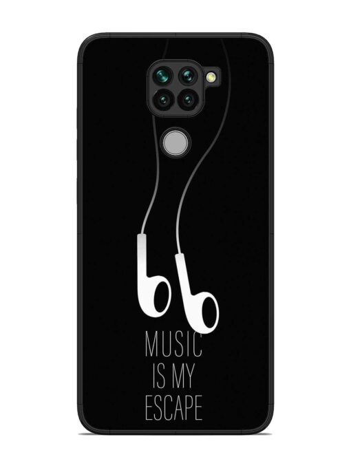 Music Is My Escape Glossy Metal Phone Cover for Xiaomi Redmi Note 9 Zapvi