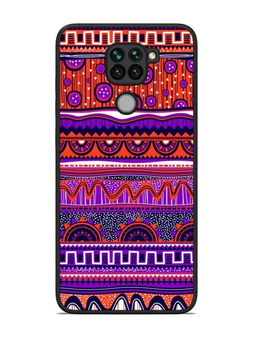 Ethnic Seamless Pattern Glossy Metal TPU Phone Cover for Xiaomi Redmi Note 9 Zapvi