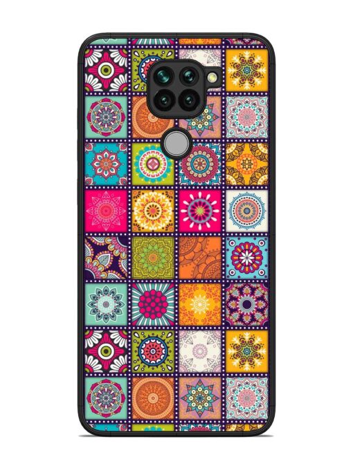 Seamless Pattern Vintage Glossy Metal Phone Cover for Xiaomi Redmi Note 9 Zapvi