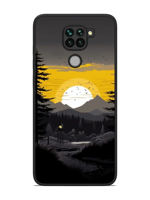 Sunset Vector Glossy Metal Phone Cover for Xiaomi Redmi Note 9