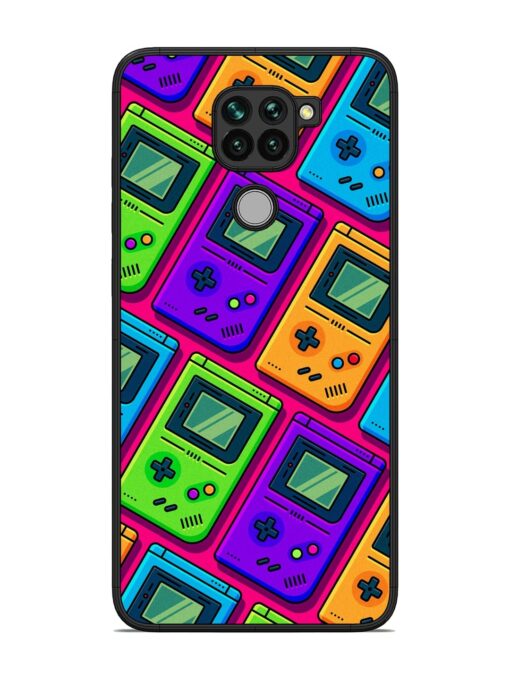 Game Seamless Pattern Glossy Metal Phone Cover for Xiaomi Redmi Note 9