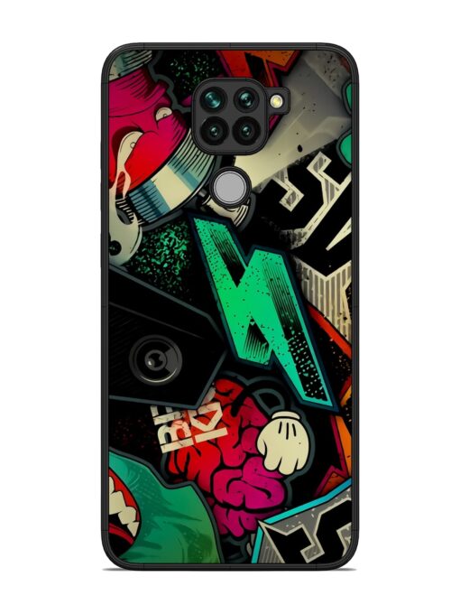 Graffiti Art Glossy Metal Phone Cover for Xiaomi Redmi Note 9 Zapvi