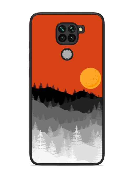 Mountain Lofi Sun Glossy Metal Phone Cover for Xiaomi Redmi Note 9