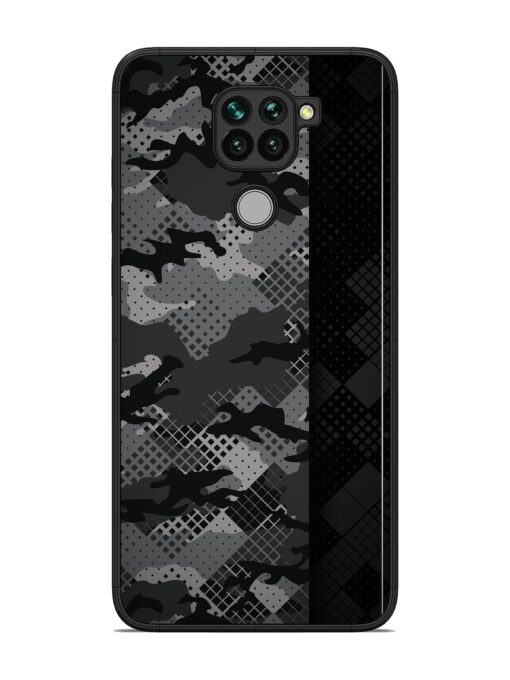 Dark Camouflage Glossy Metal Phone Cover for Xiaomi Redmi Note 9