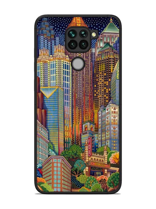 Cityscapes Art Glossy Metal Phone Cover for Xiaomi Redmi Note 9