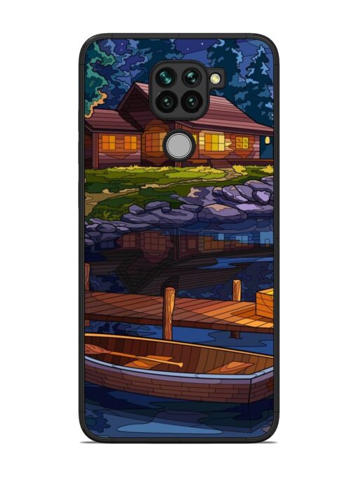 Village Night Scene Glossy Metal Phone Cover for Xiaomi Redmi Note 9