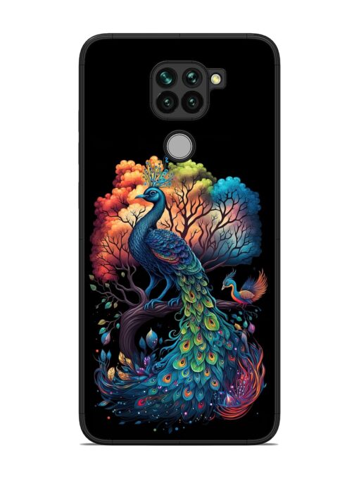 Peacock Tree Art Glossy Metal Phone Cover for Xiaomi Redmi Note 9