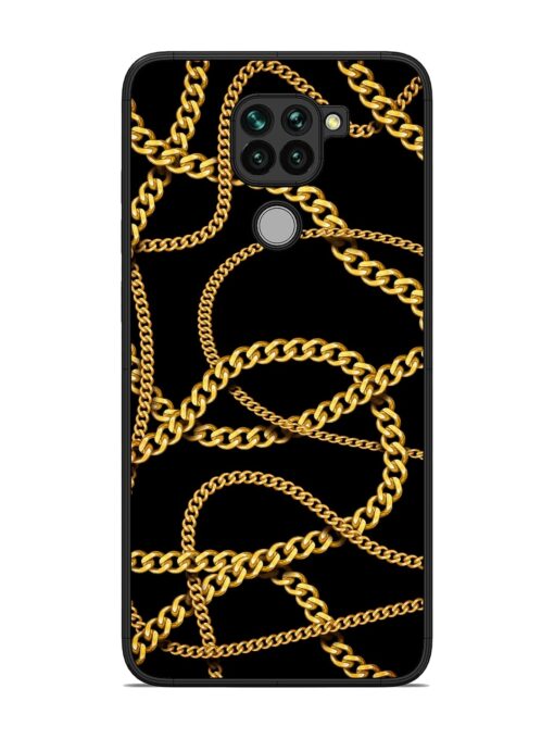 Decorative Golde Chain Glossy Metal Phone Cover for Xiaomi Redmi Note 9