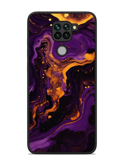 Painting Of A Purple Glossy Metal Phone Cover for Xiaomi Redmi Note 9