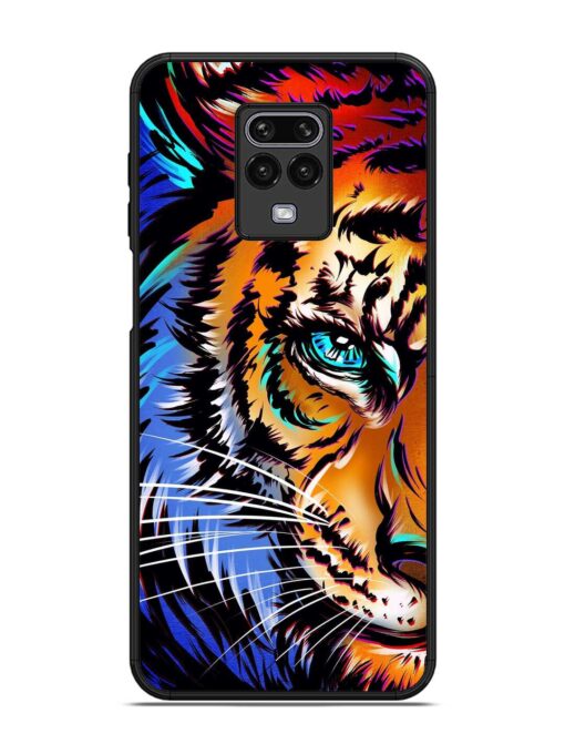 Colorful Lion Art Glossy Metal Phone Cover for Xiaomi Redmi Note 9 Pro Zapvi