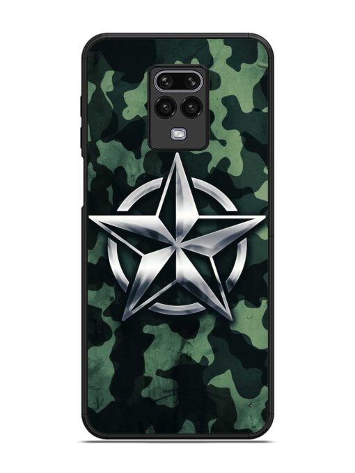 Indian Army Star Design Glossy Metal Phone Cover for Xiaomi Redmi Note 9 Pro Zapvi